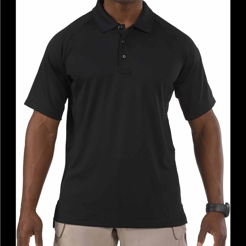 5.11 Tactical Short Sleeve Polo black collar Moisture Wicking, Style 71049 2X